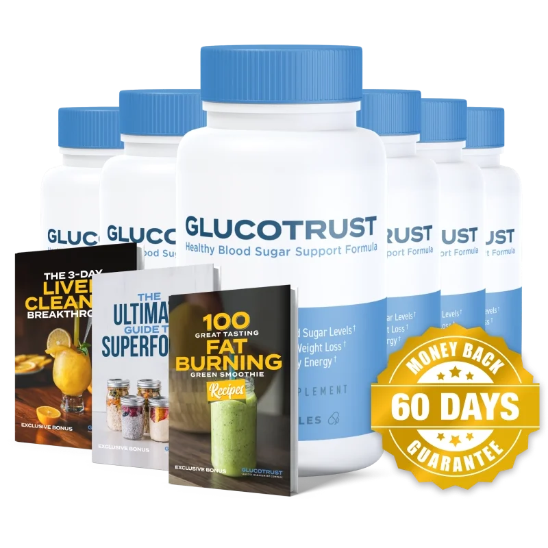 GlucoTrust Blood Sugar Supplement Bottle (6 Bottle / 180 Day Pack)